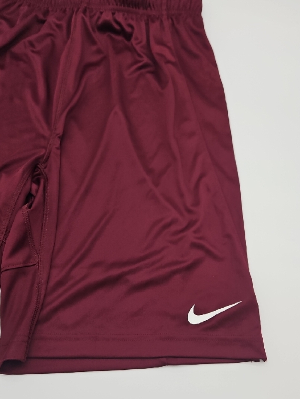 Nike Maroon Athletic Shorts with White Swoosh - Picture 4 of 8